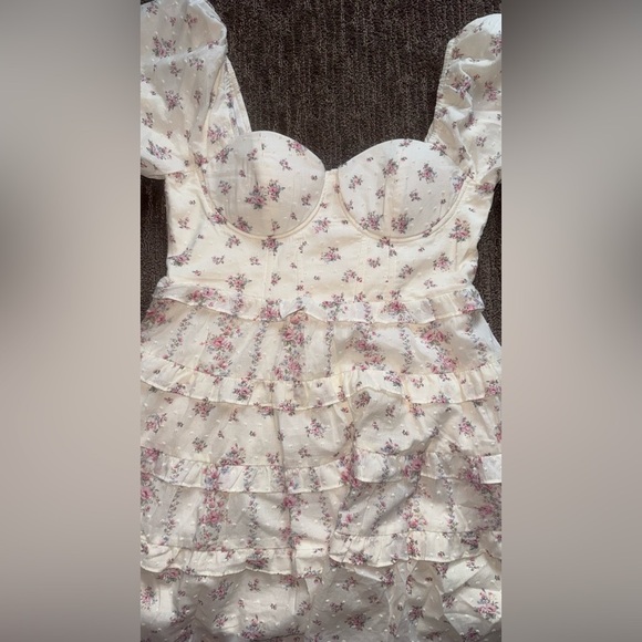 ALTAR’D STATE COQUETTE FLORAL HARLOW WESTERN FESTIVAL SPRING MINI RUFFLES DRESS - Picture 6 of 14